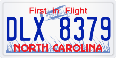 NC license plate DLX8379