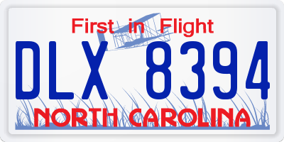 NC license plate DLX8394