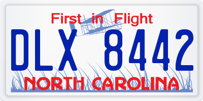 NC license plate DLX8442
