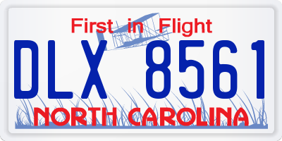 NC license plate DLX8561