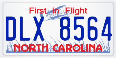 NC license plate DLX8564