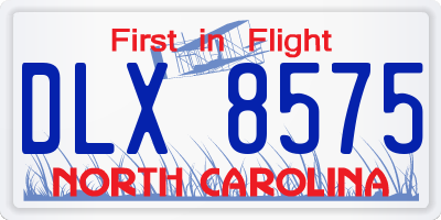NC license plate DLX8575