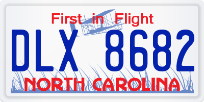 NC license plate DLX8682