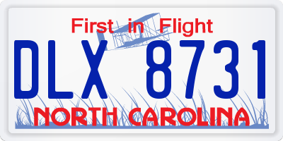 NC license plate DLX8731