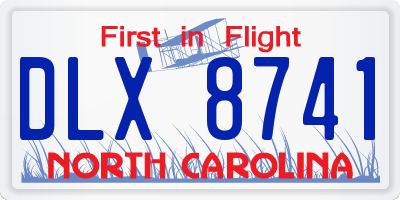 NC license plate DLX8741