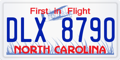 NC license plate DLX8790