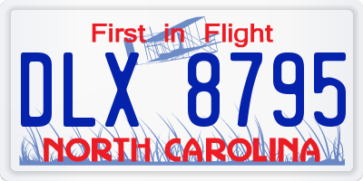 NC license plate DLX8795