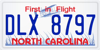 NC license plate DLX8797