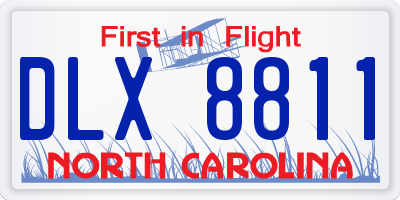 NC license plate DLX8811