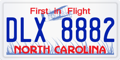 NC license plate DLX8882