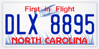 NC license plate DLX8895
