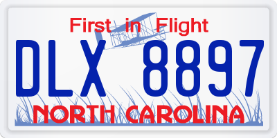 NC license plate DLX8897