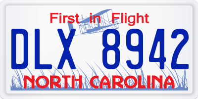 NC license plate DLX8942