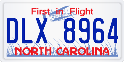 NC license plate DLX8964