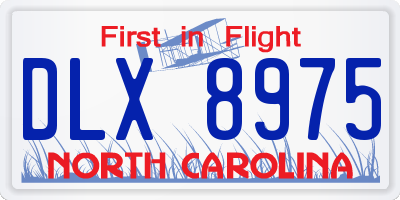 NC license plate DLX8975