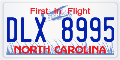 NC license plate DLX8995