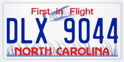 NC license plate DLX9044