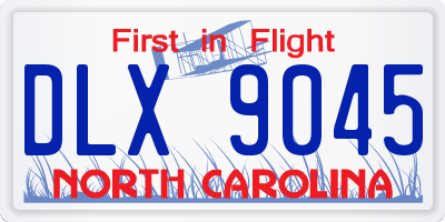 NC license plate DLX9045