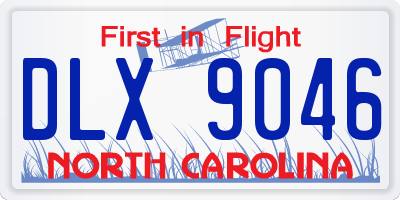 NC license plate DLX9046