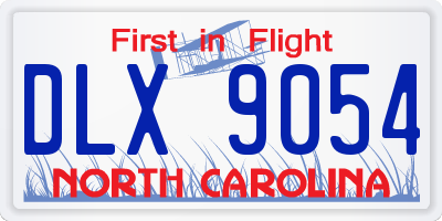 NC license plate DLX9054