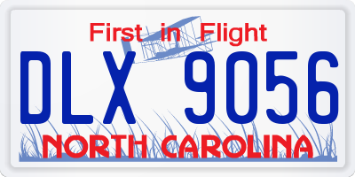 NC license plate DLX9056