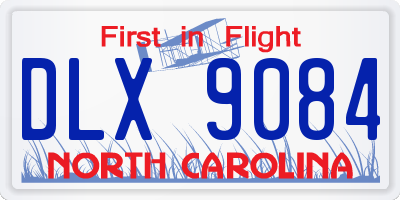NC license plate DLX9084