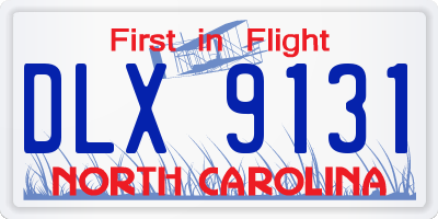 NC license plate DLX9131