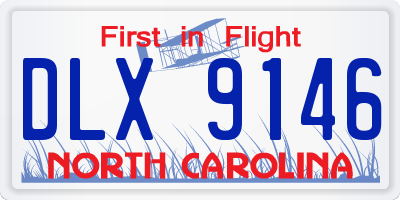 NC license plate DLX9146