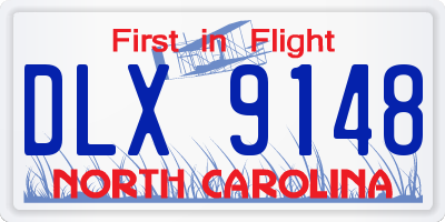NC license plate DLX9148