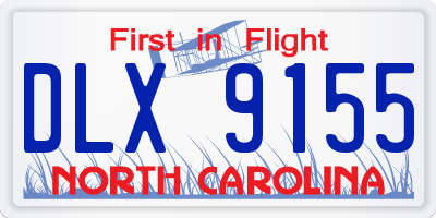 NC license plate DLX9155
