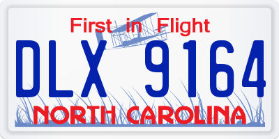 NC license plate DLX9164