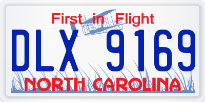 NC license plate DLX9169