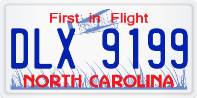 NC license plate DLX9199