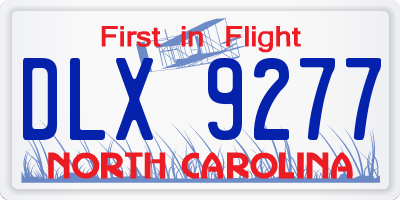 NC license plate DLX9277