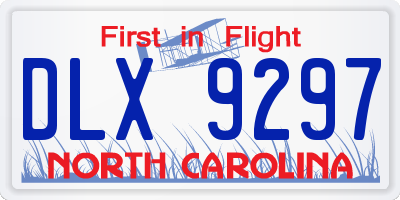NC license plate DLX9297