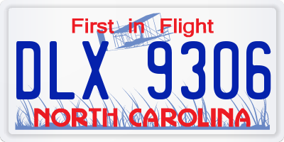 NC license plate DLX9306