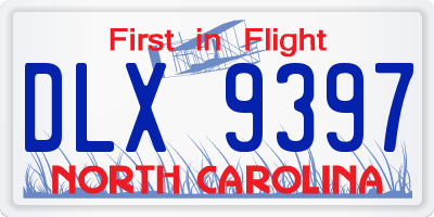 NC license plate DLX9397