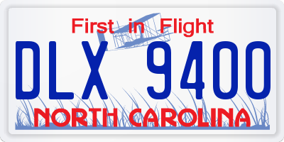 NC license plate DLX9400