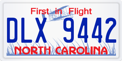 NC license plate DLX9442