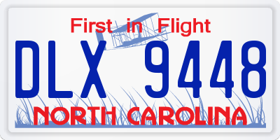 NC license plate DLX9448
