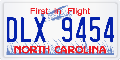 NC license plate DLX9454