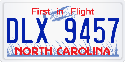 NC license plate DLX9457