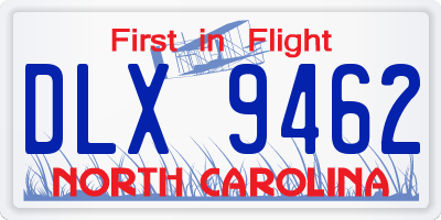 NC license plate DLX9462
