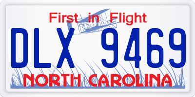 NC license plate DLX9469