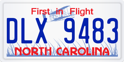 NC license plate DLX9483