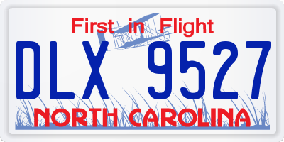 NC license plate DLX9527