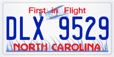 NC license plate DLX9529