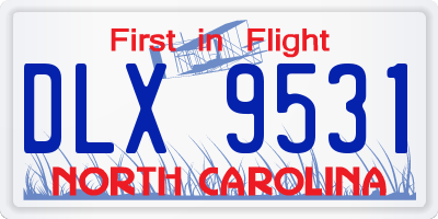 NC license plate DLX9531