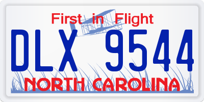 NC license plate DLX9544