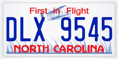 NC license plate DLX9545